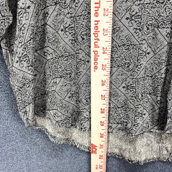 Vintage Button Up Shirt Medium Geometric long Sleeve Retro Preppy Loose Casanova - Picture 8 of 14